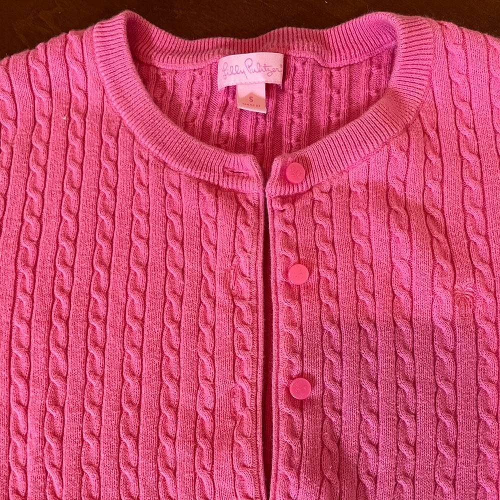 Lilly Pulitzer cable knit cardigan